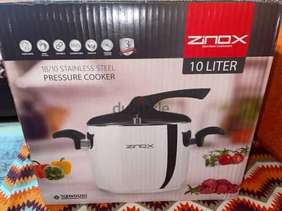 Zinox Pressure Cooker Black 10 Liter