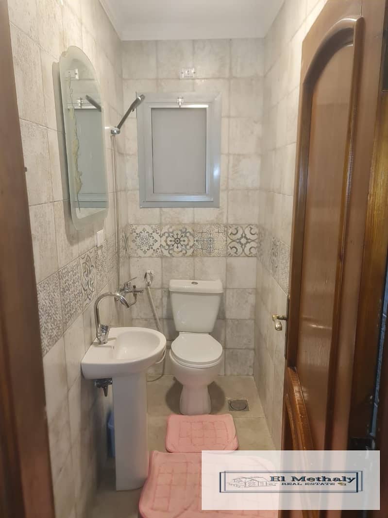 Apartment 123 meters for furnished rent in Al-Rehab City 2