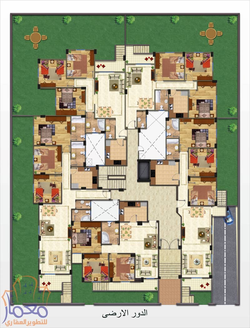 شقة للبيع 143 متر دور ارضي بجاردن 24 متر في اللوتس الشمالية التجمع الخامس  el lotus new cairo 4