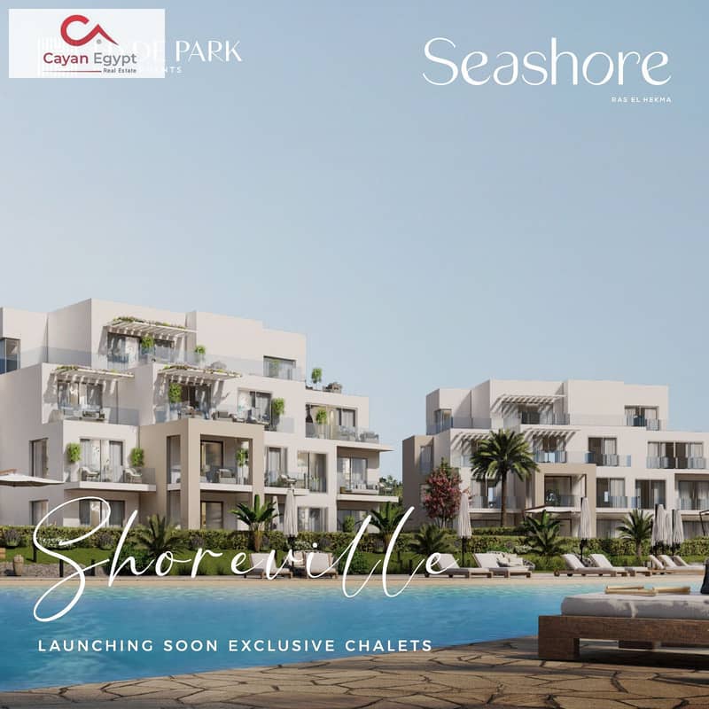 CHALET FOR SALE IN SEASHORE, RAS AL HEKMA Chalet 3bed in Seashore Hyde Park Over 8 Years 12