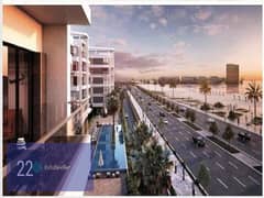 Live and invest in a ground floor room + 20 meter garden with a distinctive view in front of the Corniche with the lowest down payment and the longest