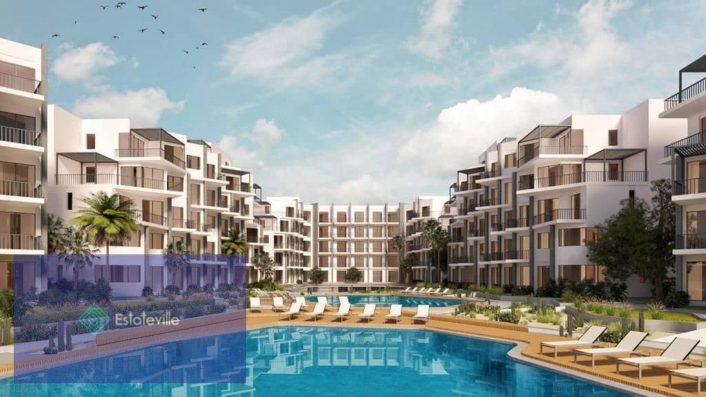 Invest in a two-bedroom apartment with a distinctive view of the Kempinski Hotel and Garden 35 acres with a 10% discount and installments up to 10 yea 1