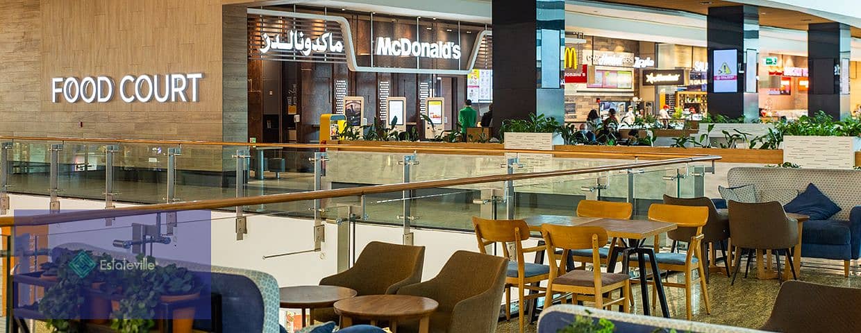 Pay 429,000 EGP and own a restaurant and café in the food court area on the eastern axis and installments without interest over 6 years 5