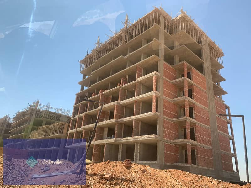 Apartment for sale, 214 meters, super deluxe finishing, 60% construction rate, the closest delivery, the lowest price per square meter, and the strong 7