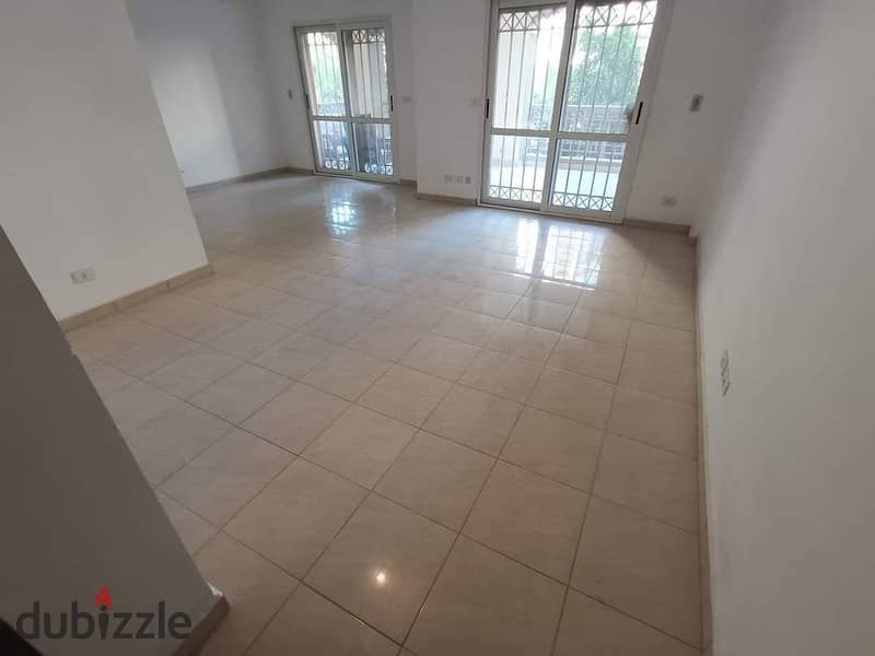 Apartment for rent in Madinaty, ground floor with a garden, area 186 square meters, sea view, B1 2