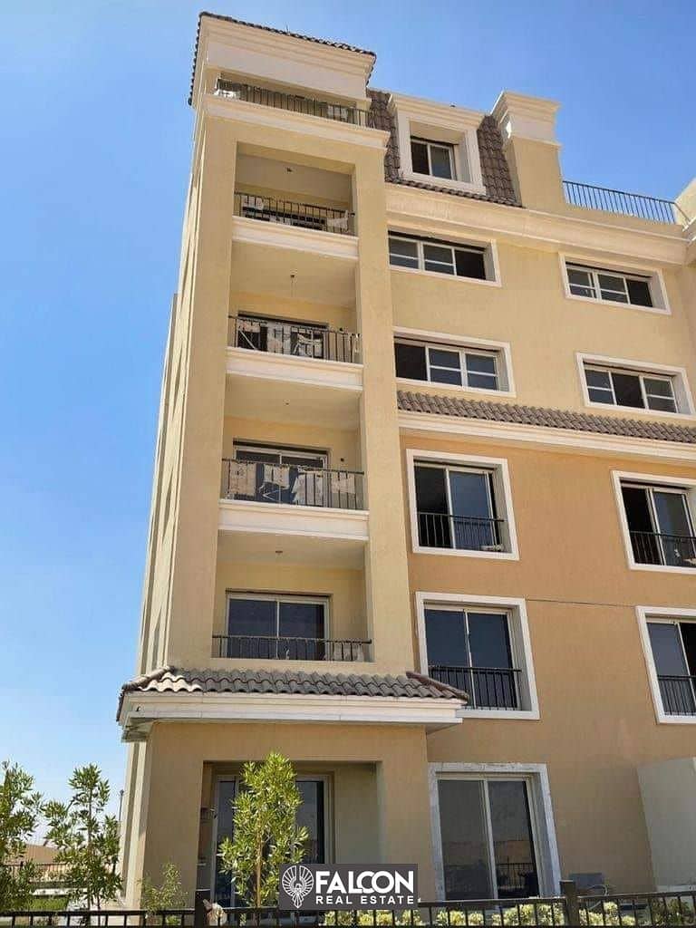 For sale, an apartment in Sarai Compound from the Misr City Housing and Development Company, next to Madinaty, with a 10% down payment and installment 2