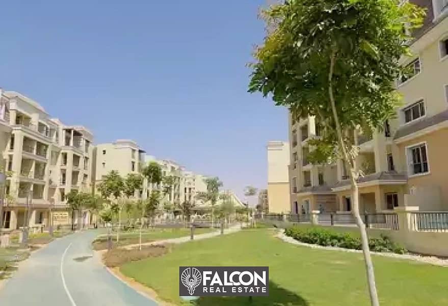 For sale, an apartment in Sarai Compound from the Misr City Housing and Development Company, next to Madinaty, with a 10% down payment and installment 9