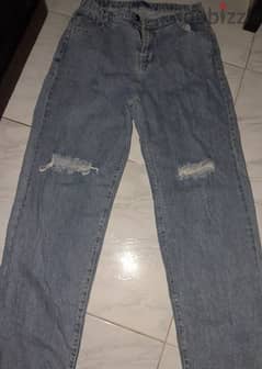 بنطلون وايد ليج، لونج ليج من diga jeans جينز فاتح مقاس 38