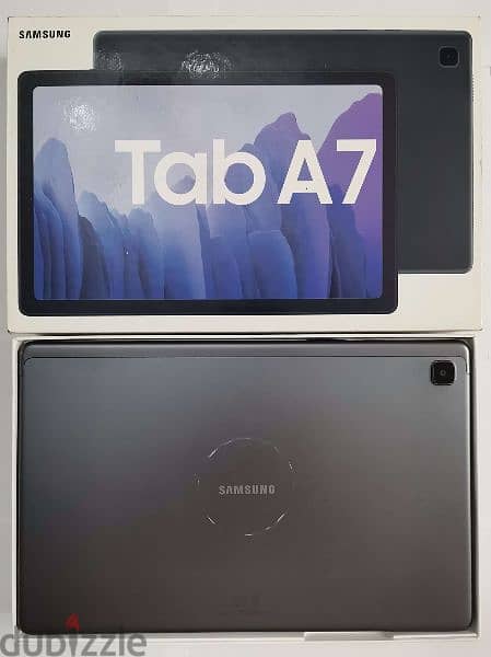 Samsung galaxy tab A7 | A7 سامسونج جالاكسي تاب + كرتونة + جراب + شاحن 3