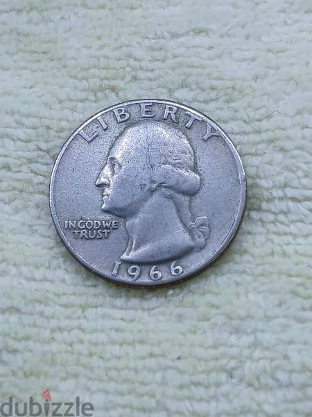 1966 quarter dollar liberty no mint mark 0