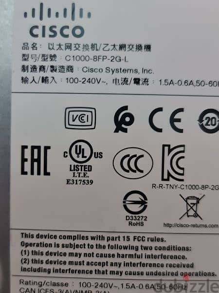 Cisco Catalyst 1000 Series + 2SFP Cisco MM 1G 0