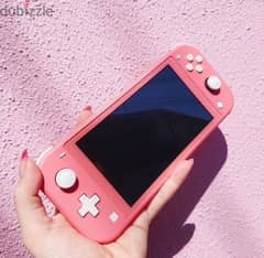 nintendo switch lite pink