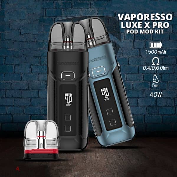 Vaporesso Luxe X Pro 40 Pod Kit vape فابوريسو لوكس برو جديد متبرشم فيب 2