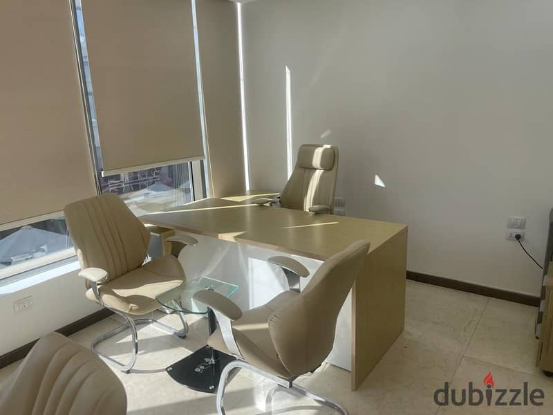 Fully Furnished Office for rent at The Lane Mall , Palm Hills Compound , On 26th of July Axis Sheikh Zayed 1