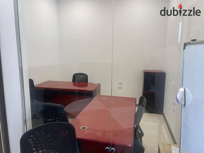 Fully Furnished Office for rent at The Lane Mall , Palm Hills Compound , On 26th of July Axis Sheikh Zayed 3