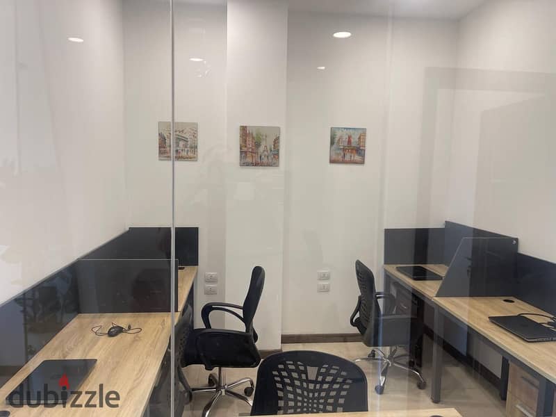 Fully Furnished Office for rent at The Lane Mall , Palm Hills Compound , On 26th of July Axis Sheikh Zayed 5