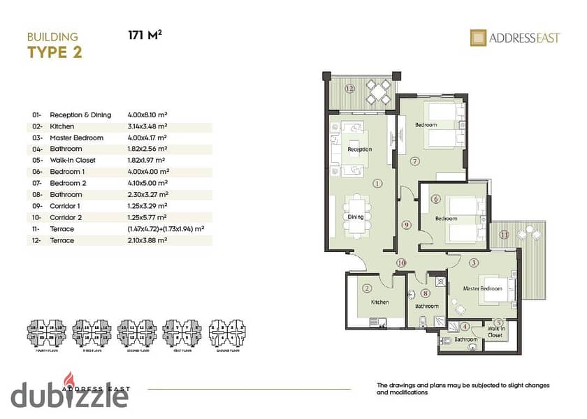 Apartment 171m 3 Bedrooms Fully Finished in Address East Delivery 6 months and payment up to 5 years 0