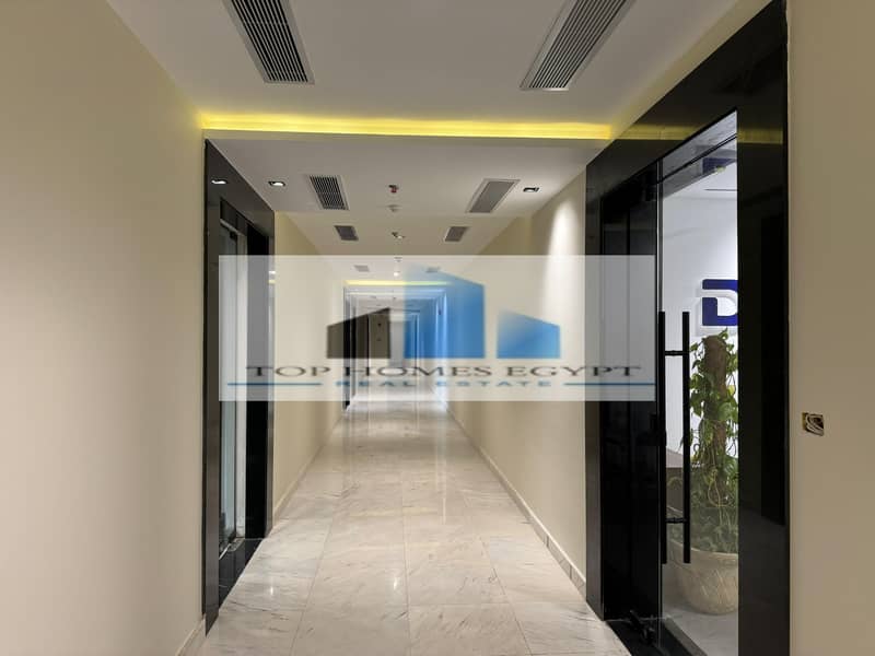 Office for rent 119 sqm fully finished direct on North 90th - 5th Settlement / مكتب إداري للإيجار تشطيب كامل علي التسعين الشمالي مباشرة 10