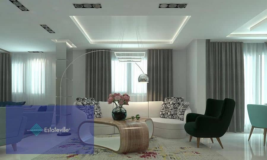 Apartment 227 meters with a garden of 110 meters with a 10% discount with a 10% down payment and 9-year installments in front of Al-Zahour Club and th 6