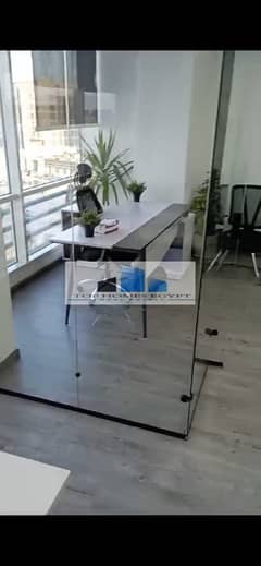 Office for rent 125 sqm fully finished in Bank center area - 5th Settlement / مكتب إداري للإيجار متشطب بالتكييفات في منطقة البنوك والمطاعم