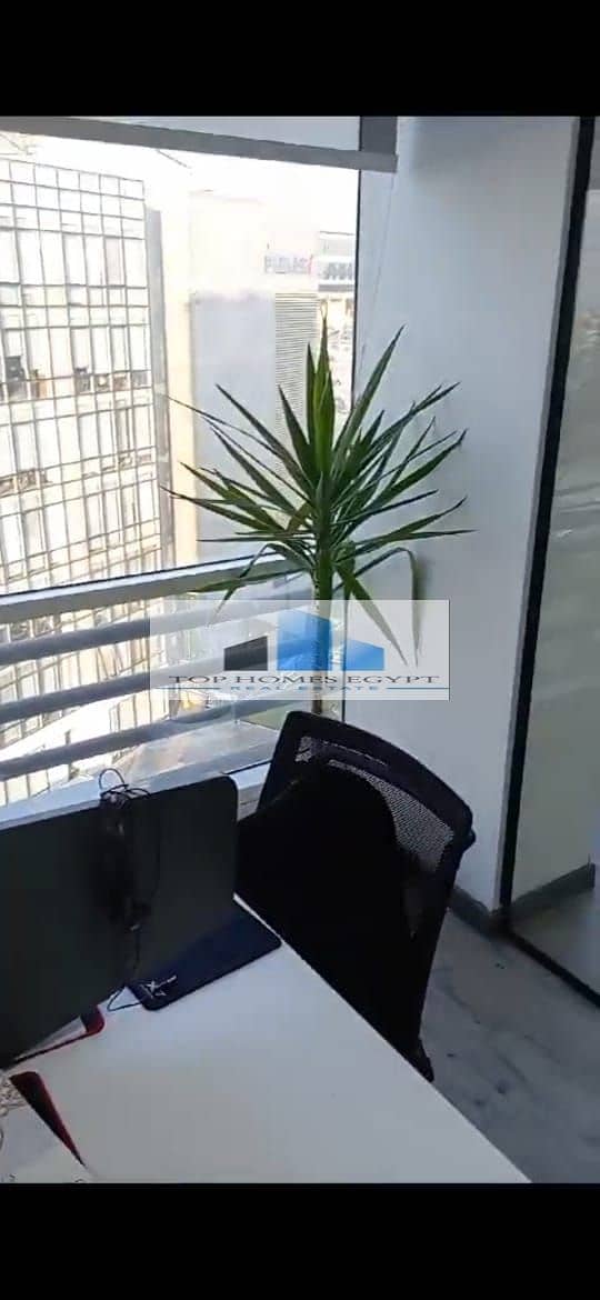 Office for rent 125 sqm fully finished in Bank center area - 5th Settlement / مكتب إداري للإيجار متشطب بالتكييفات في منطقة البنوك والمطاعم 10