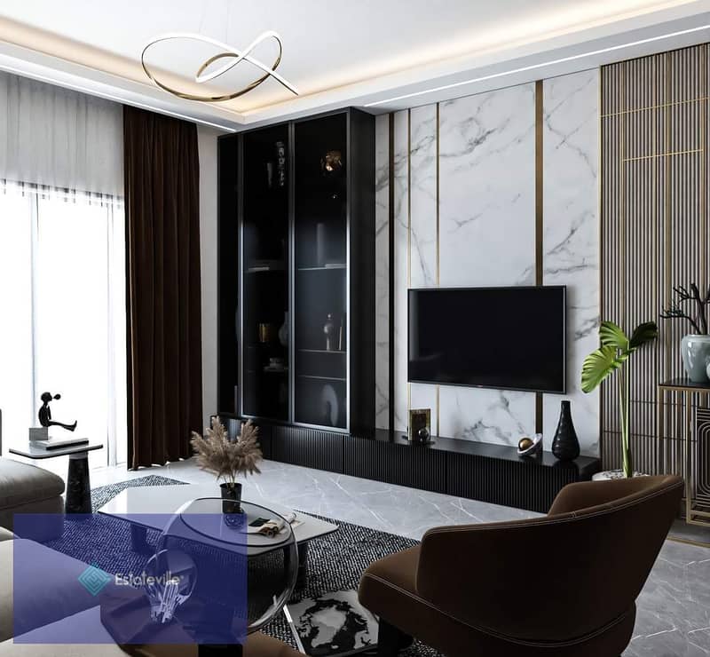 At the opening price, with a down payment of 300,000, an apartment of 178 meters in the Gziza Compound, a garden complete with natural and water lands 10