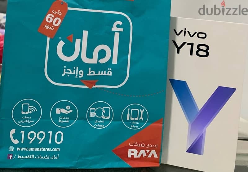 فيفو y18 ، سعه 128 جيجا ، ٦ جيجا رام ، شبكة LTE 4G، شريحتين اتصال 8