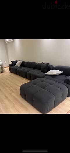 Charcoal Living Room Sofa (4x2) 80cm depth