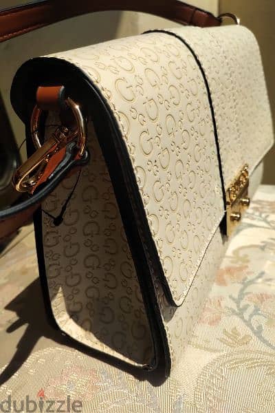 Guess Factory Evie Embossed Logo Shoulder Bag 1