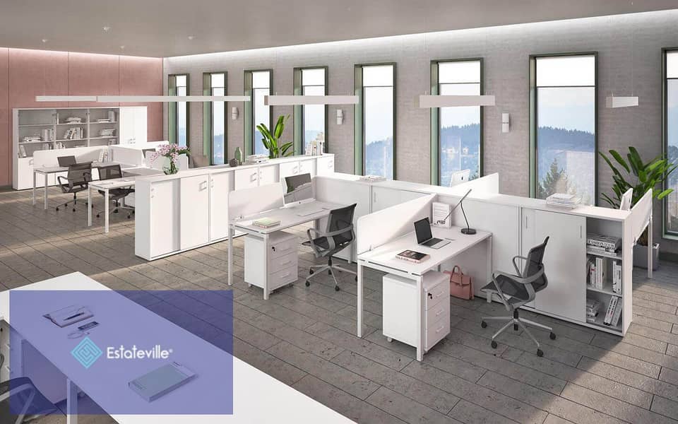 Guaranteed investment 70 square meter office finished with 10% down payment and 10 years installments without interest in front of the International S 2