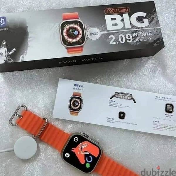 smart watch T900 + ستراب هديه 1