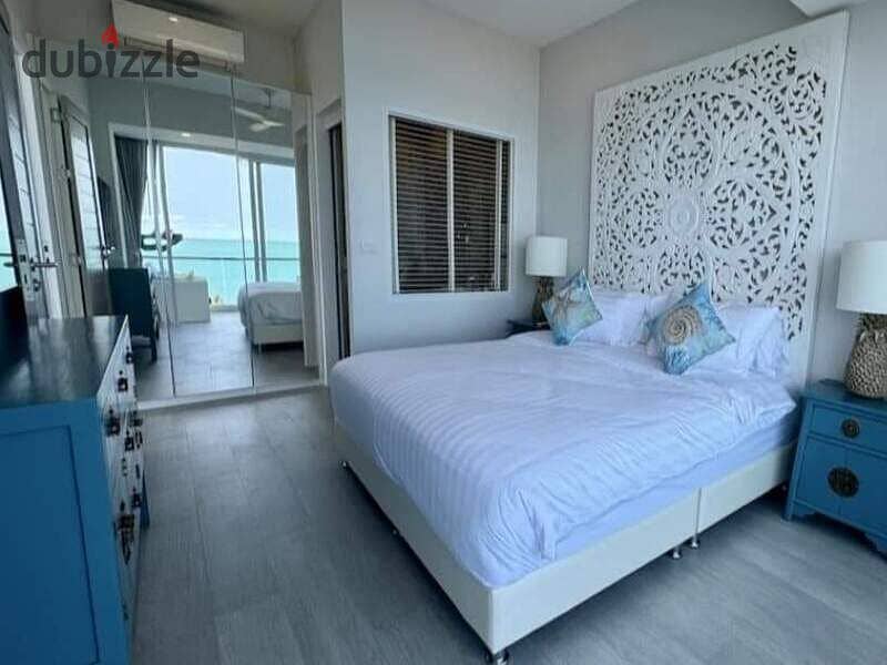 علي ابراج العلمين شقه 200م متشطبه للبيع في مزارين with half price chalet  ,200m, for sale in Alamein 1