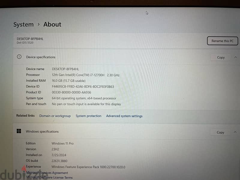 Laptop Gaming Dell G15 5520 5