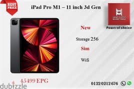 ipad Pro M1 , 11 inch , 3d Gen , 256 , Sim , wifi 0