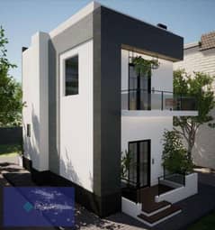 Modern direct double height villa with Securit facades on the lagoon, receipt for two years, 154 meters + 50 meters garden