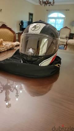 Scorpion R1 Carbon Helmet + Sena 50R Headset