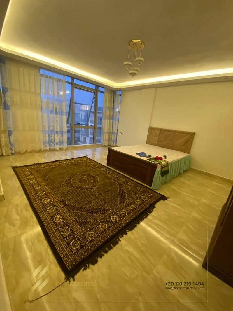 A luxury furnished apartment for rent in Galeria moon valley Compound, Fifth Settlement 13