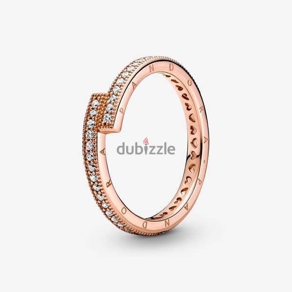 Rose gold over overlapping ring 1