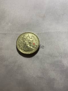 1984 one pound coin queen Elizabeth