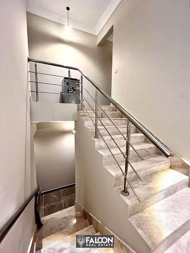 Finished villa [420 sqm - 3 floors] - Excellent location in Zayed, The Estates Compound, Beverly Hills extension 2