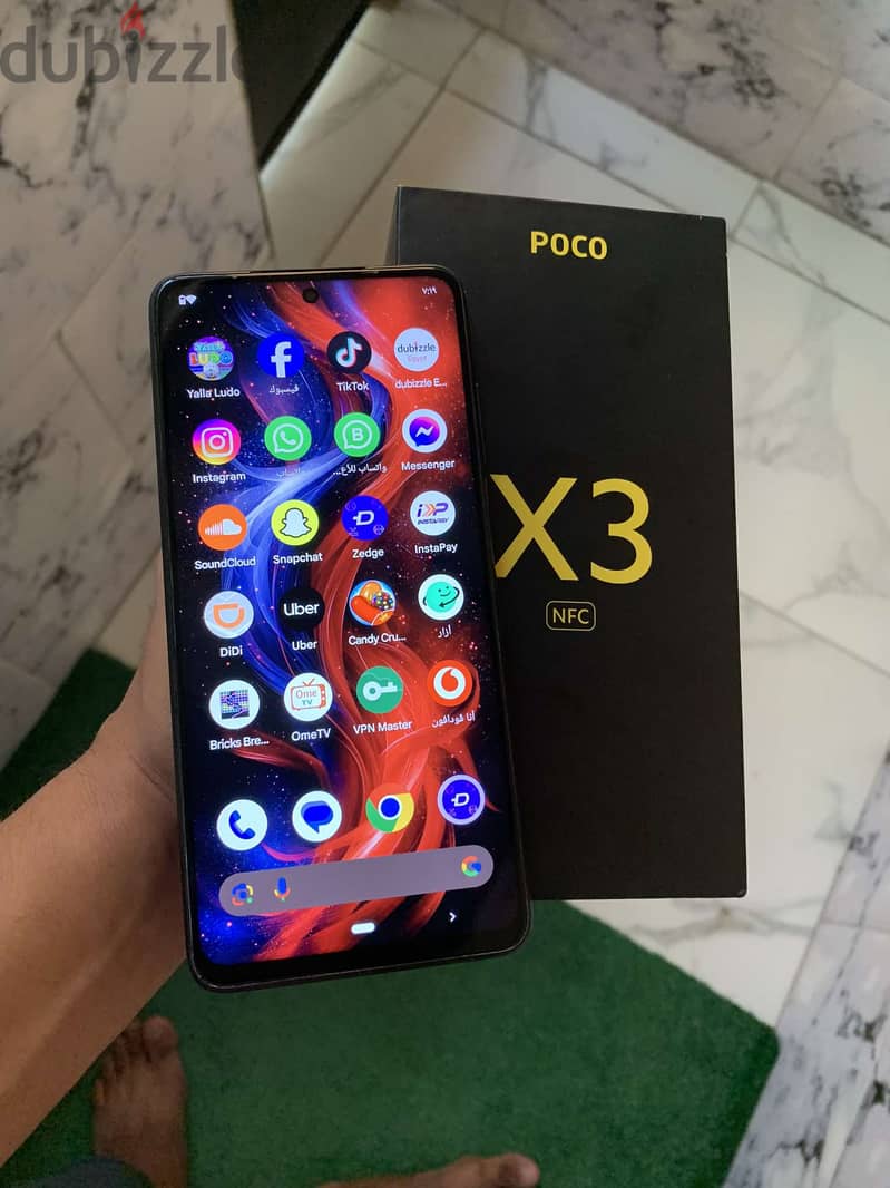 Poco x3 Nfc 128Giga 6Ram بيع بدل 1