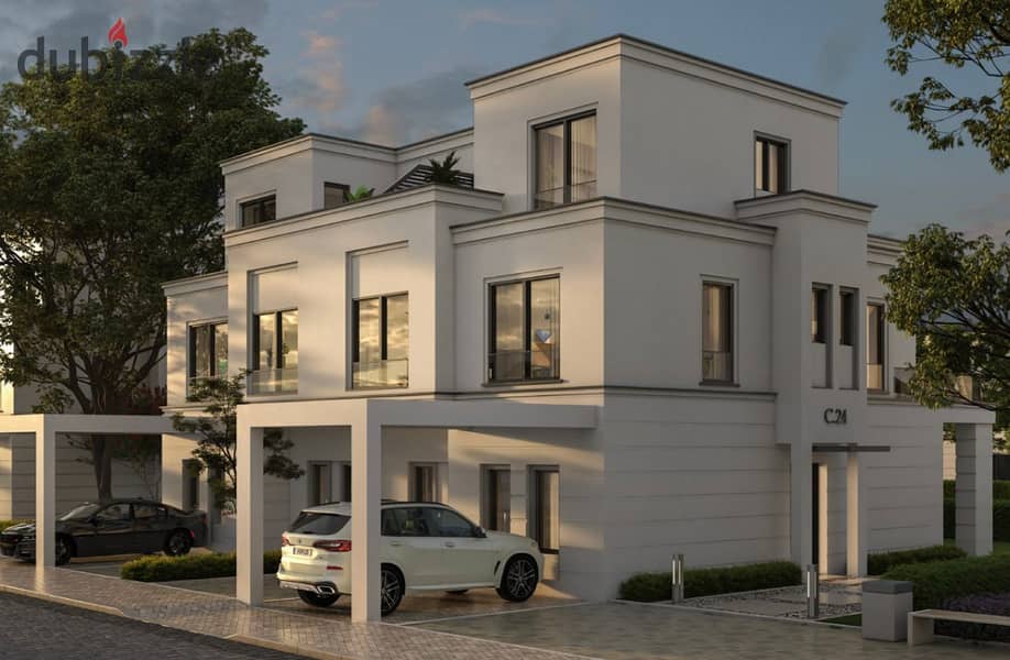 Live in a villa with a landscape view, in installments over 9 years, in a prime location in Sheikh Zayed, from NAIA West, next to SODIC 7