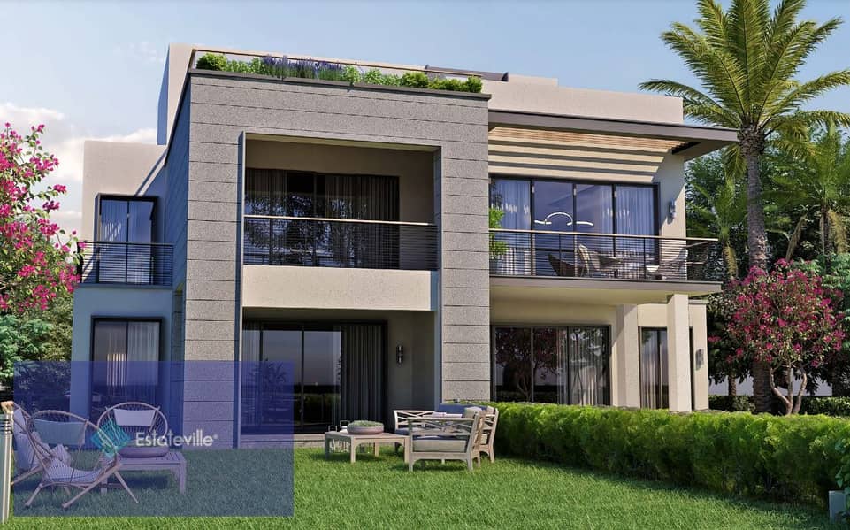 Villa for sale in installments over 8 years next to Palm Hills Golf Extension and Al Jazeera Club 2