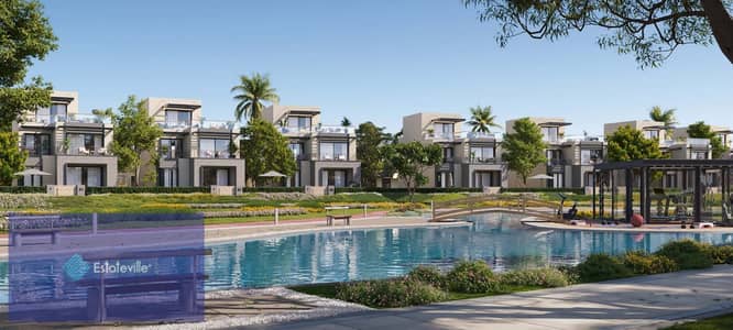 Townhouse Corner for sale in installments over 8 years next to Palm Hills Golf Extension and Gezira Club