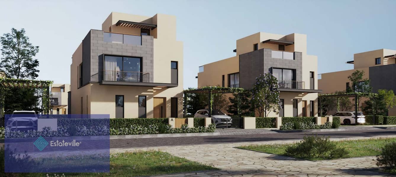 Townhouse Corner for sale in installments over 8 years next to Palm Hills Golf Extension and Gezira Club 3