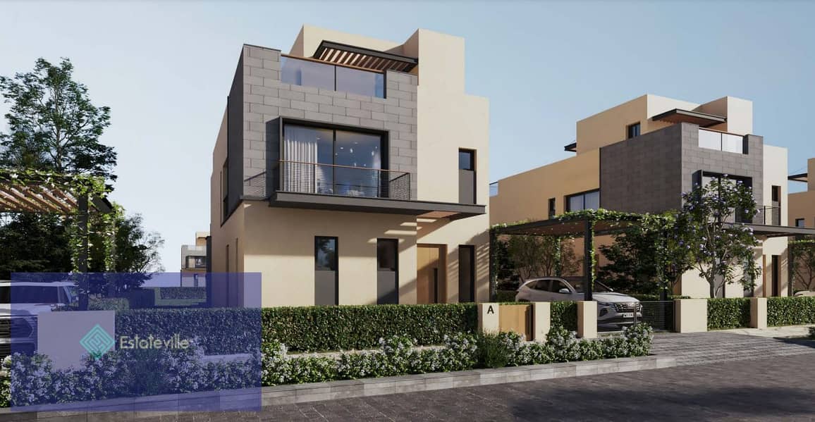 Townhouse Corner for sale in installments over 8 years next to Palm Hills Golf Extension and Gezira Club 4