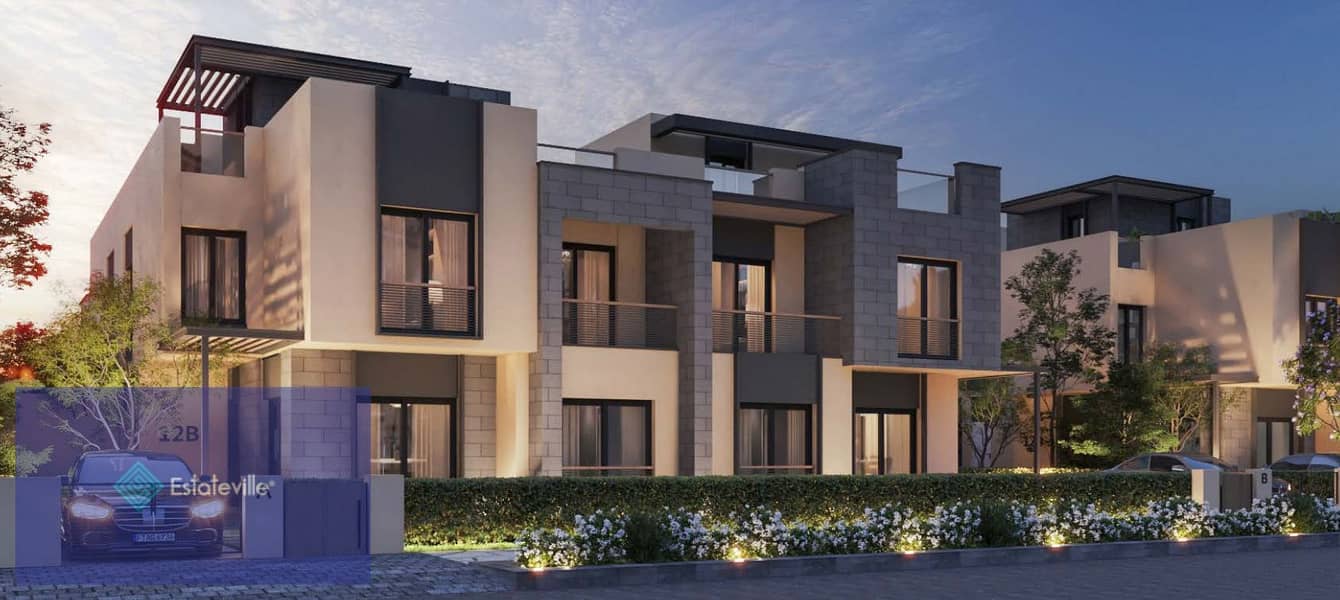 Townhouse Corner for sale in installments over 8 years next to Palm Hills Golf Extension and Gezira Club 14