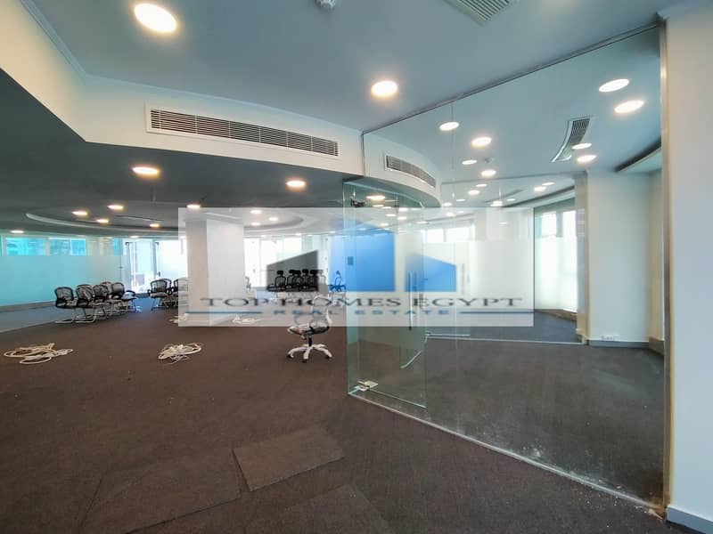 Office space for rent 400 sqm fully finished with ACs in Second Sector - South 90th 5