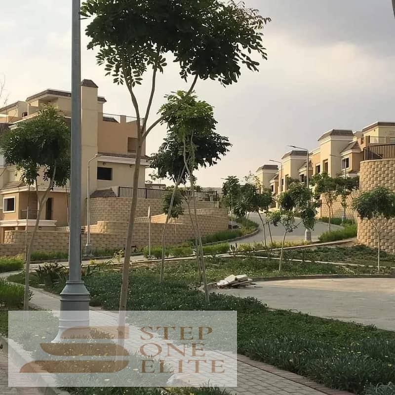 Apartment for sale, 130 square meters + private garden, in Sarai directly next to Madinaty, interest-free installments 10