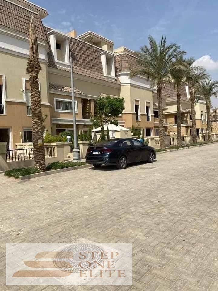 Apartment for sale, 130 square meters + private garden, in Sarai directly next to Madinaty, interest-free installments 11